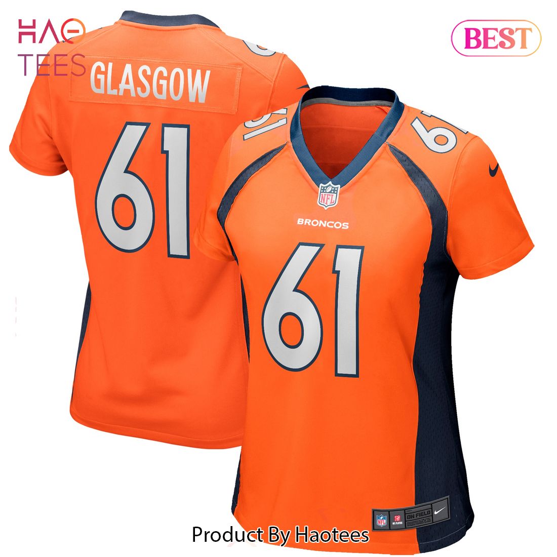 Graham Glasgow Denver Broncos Nike Women’s Player Game Jersey Orange