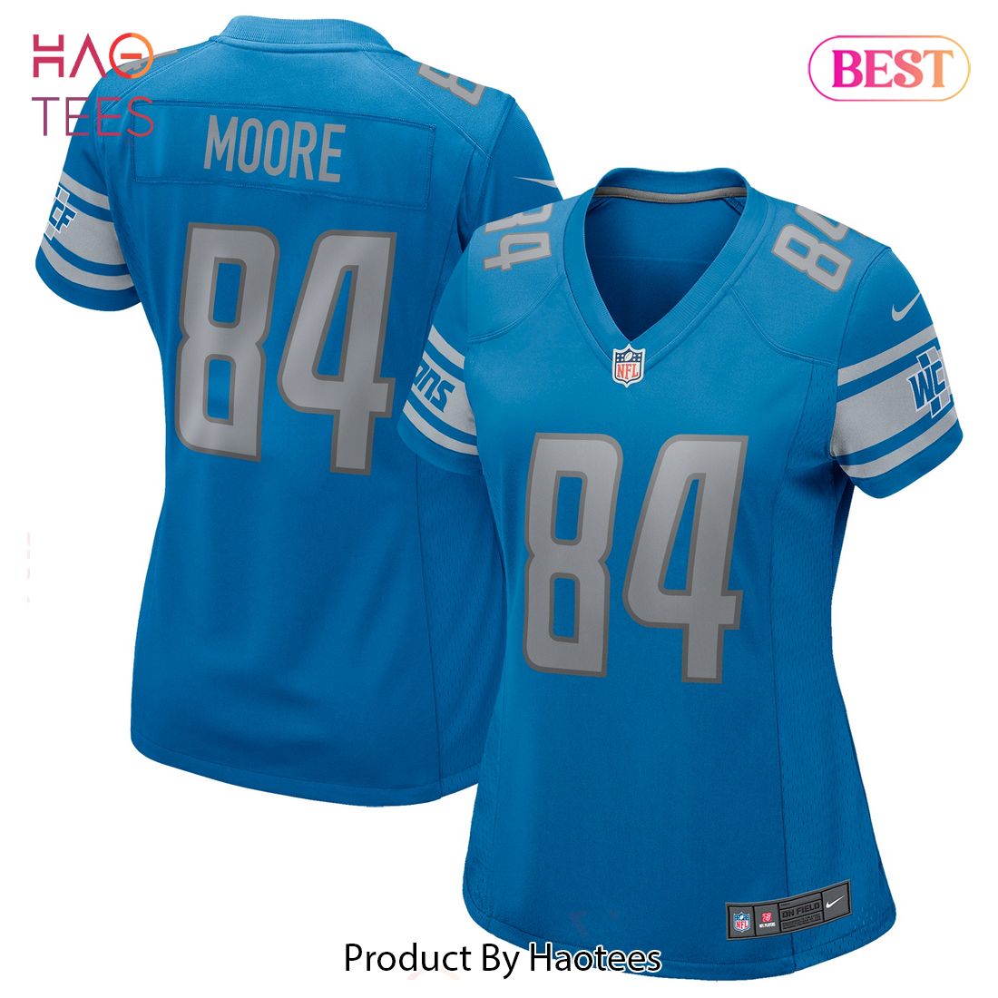 Herman Moore Detroit Lions Nike Women's Game Retired Player Jersey Blue
