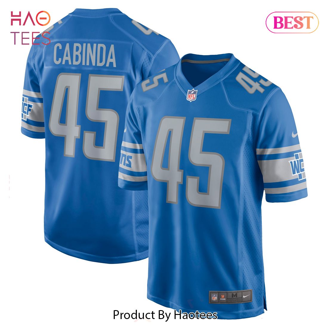 Jason Cabinda Detroit Lions Nike Game Player Jersey Blue