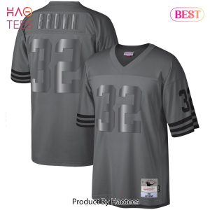 Jim Brown Cleveland Browns Mitchell & Ness 1963 Retired Player Metal Legacy Jersey Charcoal Jim Brown Cleveland Browns Mitchell & Ness 1963 Retired Player Metal Legacy Jersey Charcoal