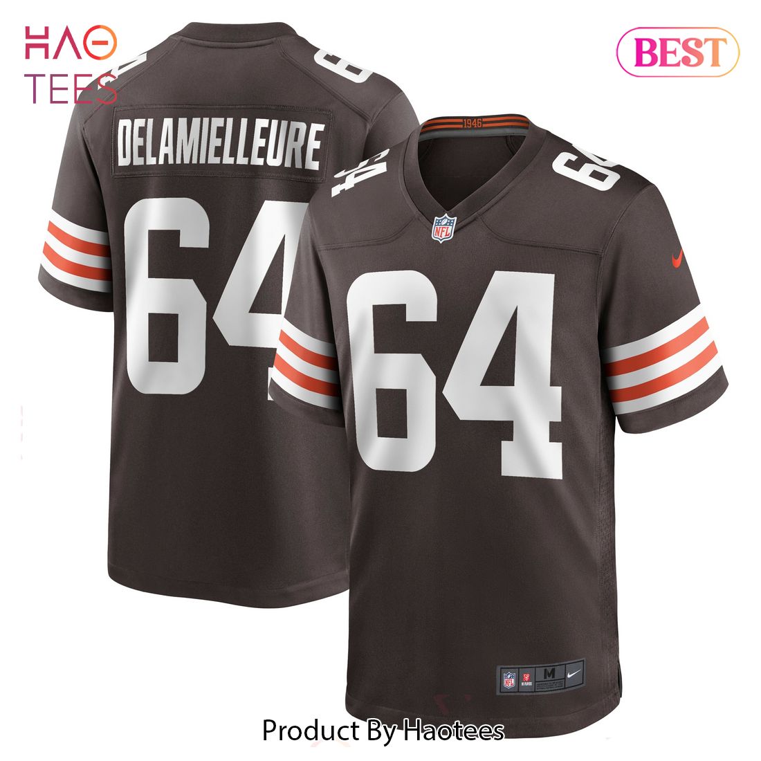 Joe DeLamielleure Cleveland Browns Nike Game Retired Player Jersey Brown