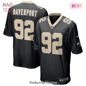 Nike New Orleans Saints No92 Marcus Davenport Black Women's NFL Fashion Game Jersey