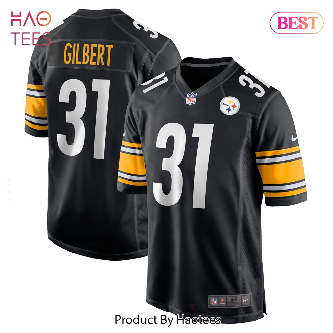 Mark Gilbert Pittsburgh Steelers Nike Game Player Jersey Black