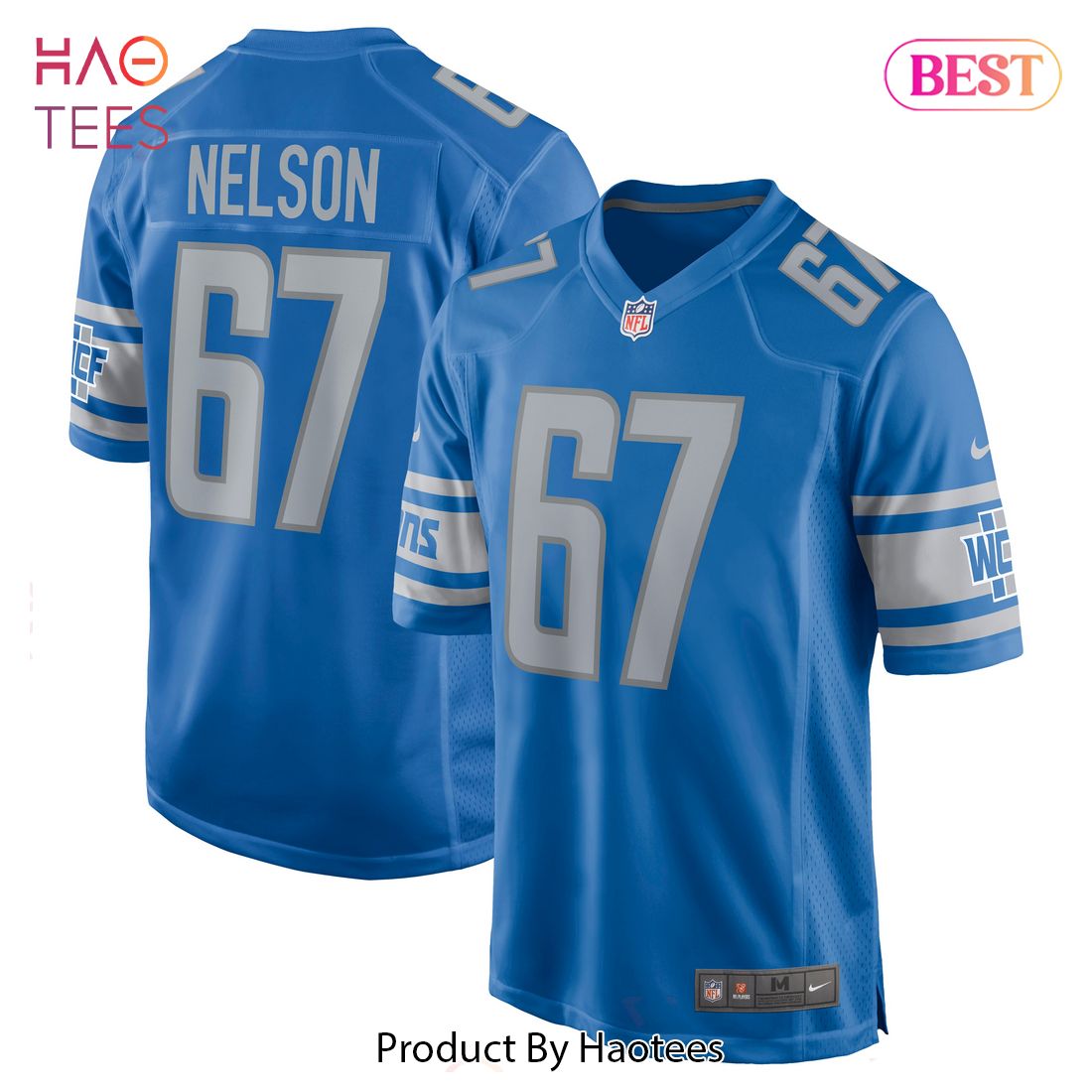 Matt Nelson Detroit Lions Nike Game Jersey Blue