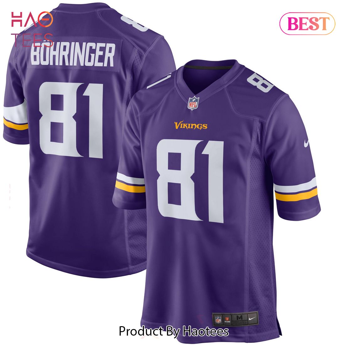 Moritz Bohringer Minnesota Vikings Nike Team Color Game Jersey Purple Luxury Store