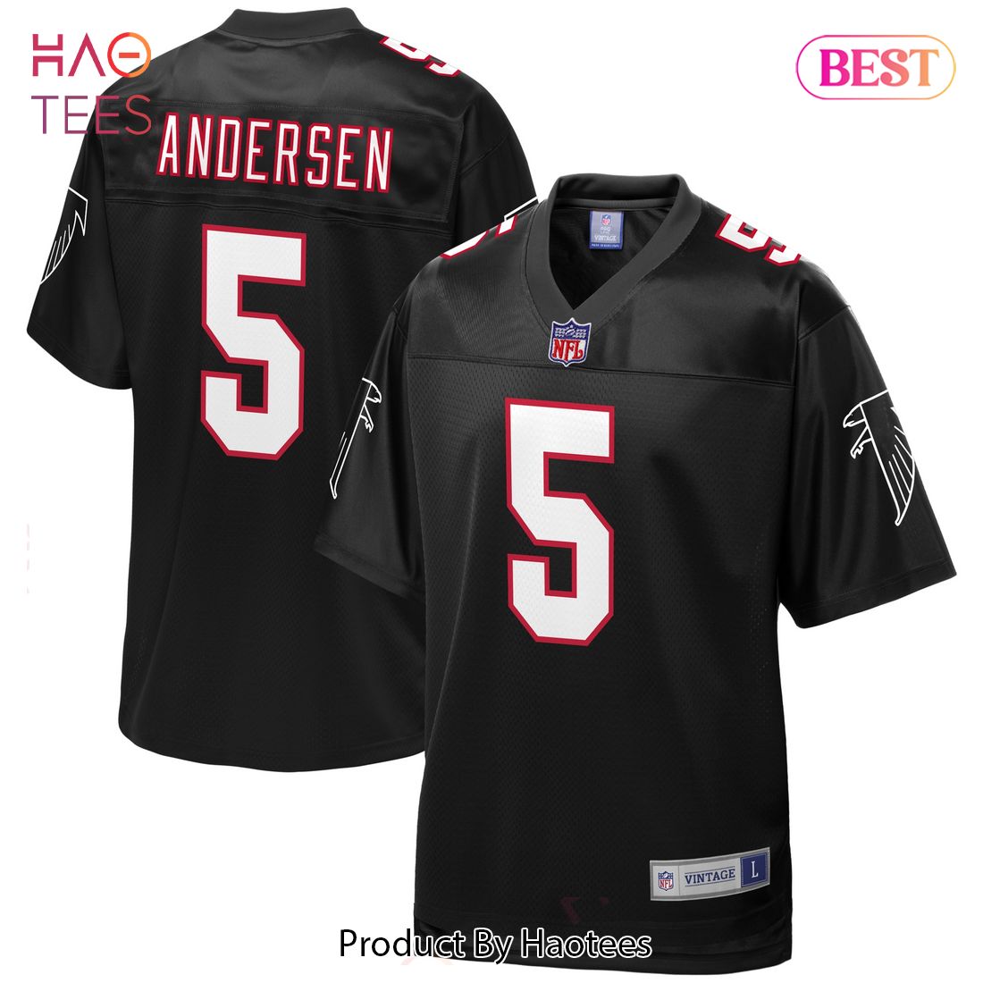 Morten Andersen Atlanta Falcons NFL Pro Line Retired Player Football Jersey Black
