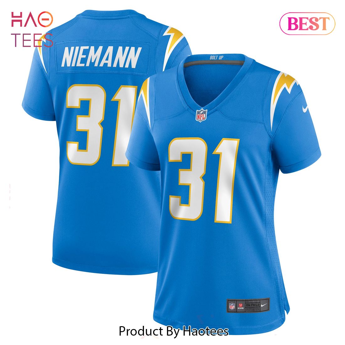 Nick Niemann Los Angeles Chargers Nike Women's Game Player Jersey Powder Blue