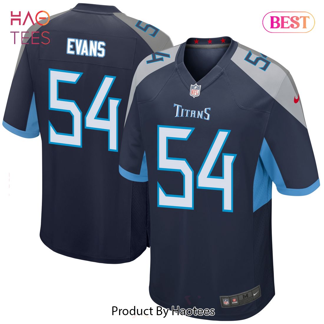 Rashaan Evans Tennessee Titans Nike Game Player Jersey Navy