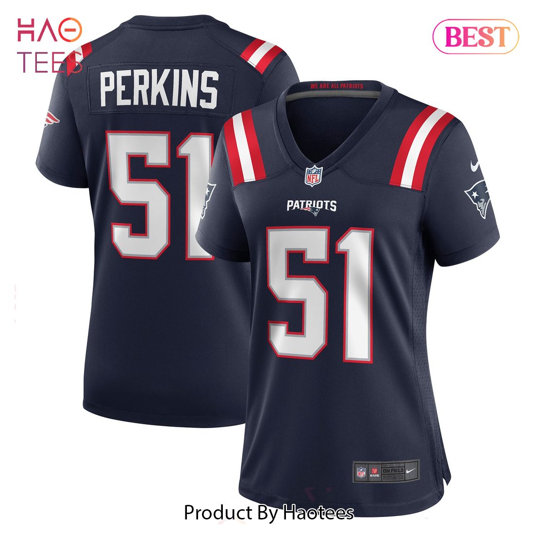 Ronnie Perkins New England Patriots Nike Women’s Game Jersey Navy Luxury Store