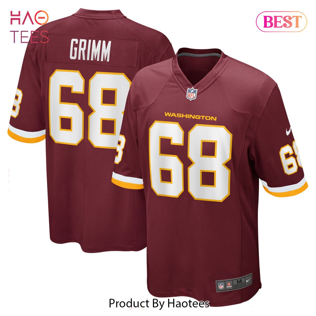 Russ Grimm Washington Football Team Nike Retired Player Jersey Burgundy Luxury Store