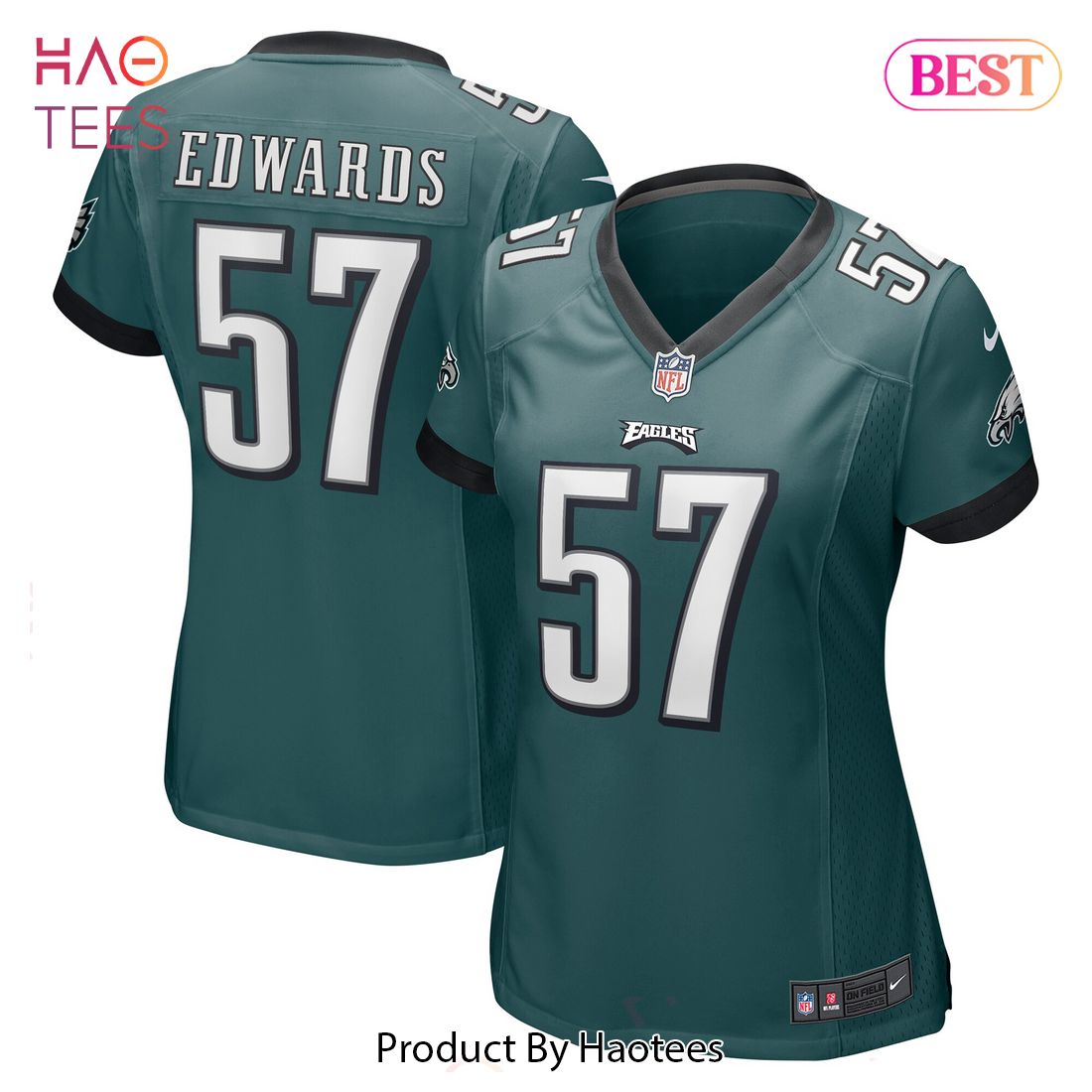 T.J. Edwards Philadelphia Eagles Nike Women’s Game Jersey Midnight Green Luxury Store