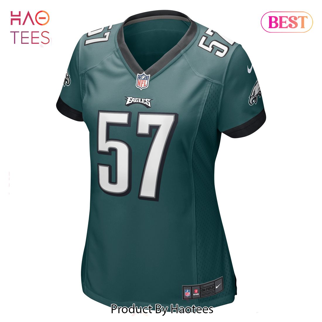 T.J. Edwards Philadelphia Eagles Nike Women’s Game Jersey Midnight Green Luxury Store