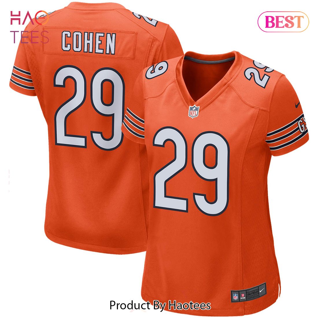 Tarik Cohen Chicago Bears Nike Women’s Game Jersey Orange Luxury Store