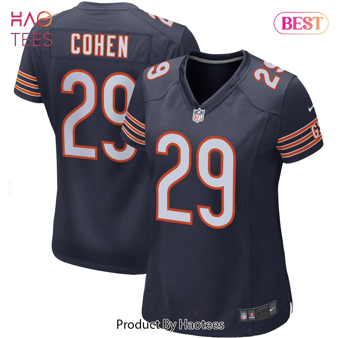 Tarik Cohen Chicago Bears Nike Women’s Game Player Jersey Navy Luxury Store