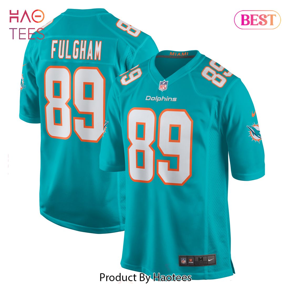 Travis Fulgham Miami Dolphins Nike Game Jersey Aqua Luxury Store