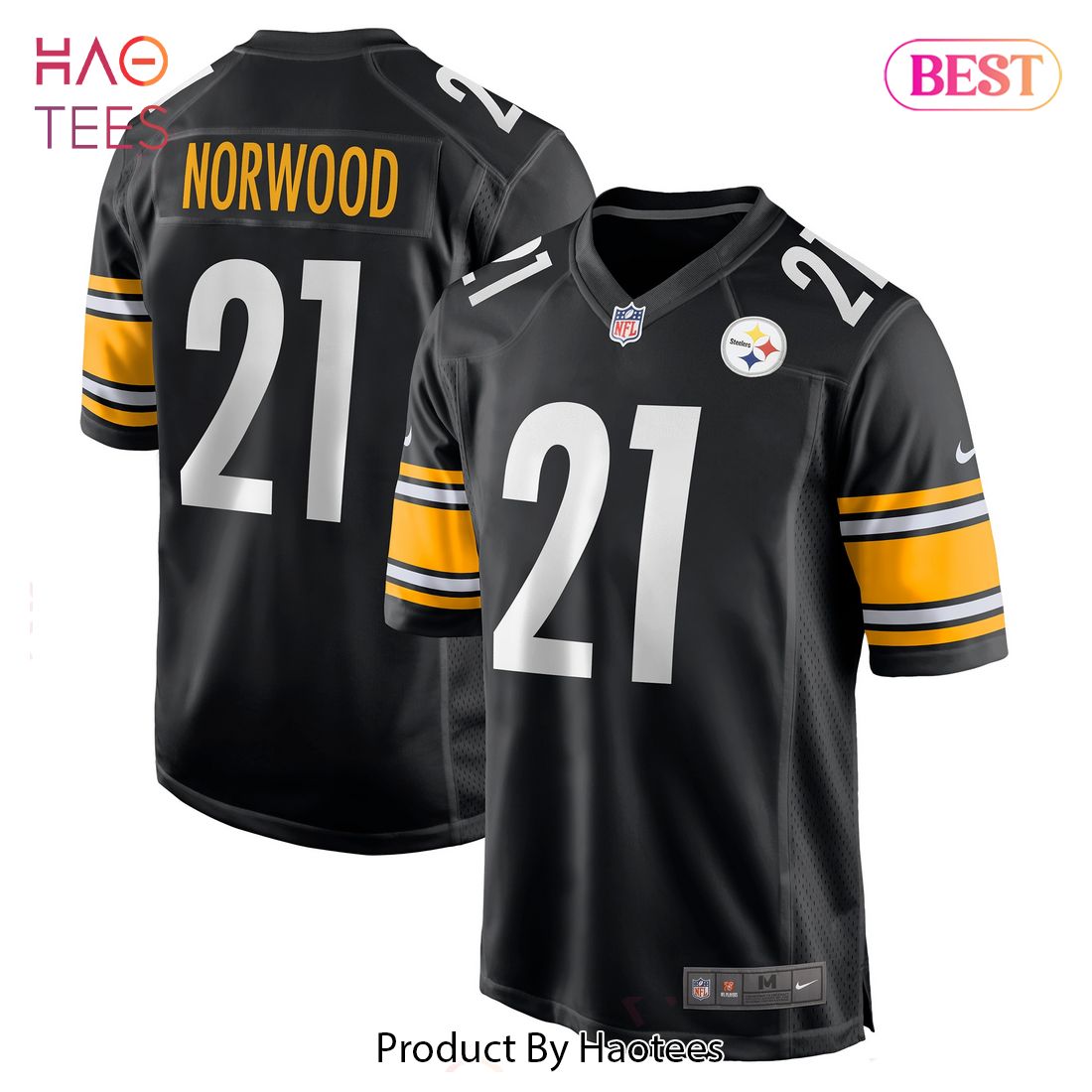 Tre Norwood Pittsburgh Steelers Nike Game Jersey Black Luxury Store