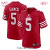 Trey Lance San Francisco 49ers Nike Team Game Jersey Scarlet
