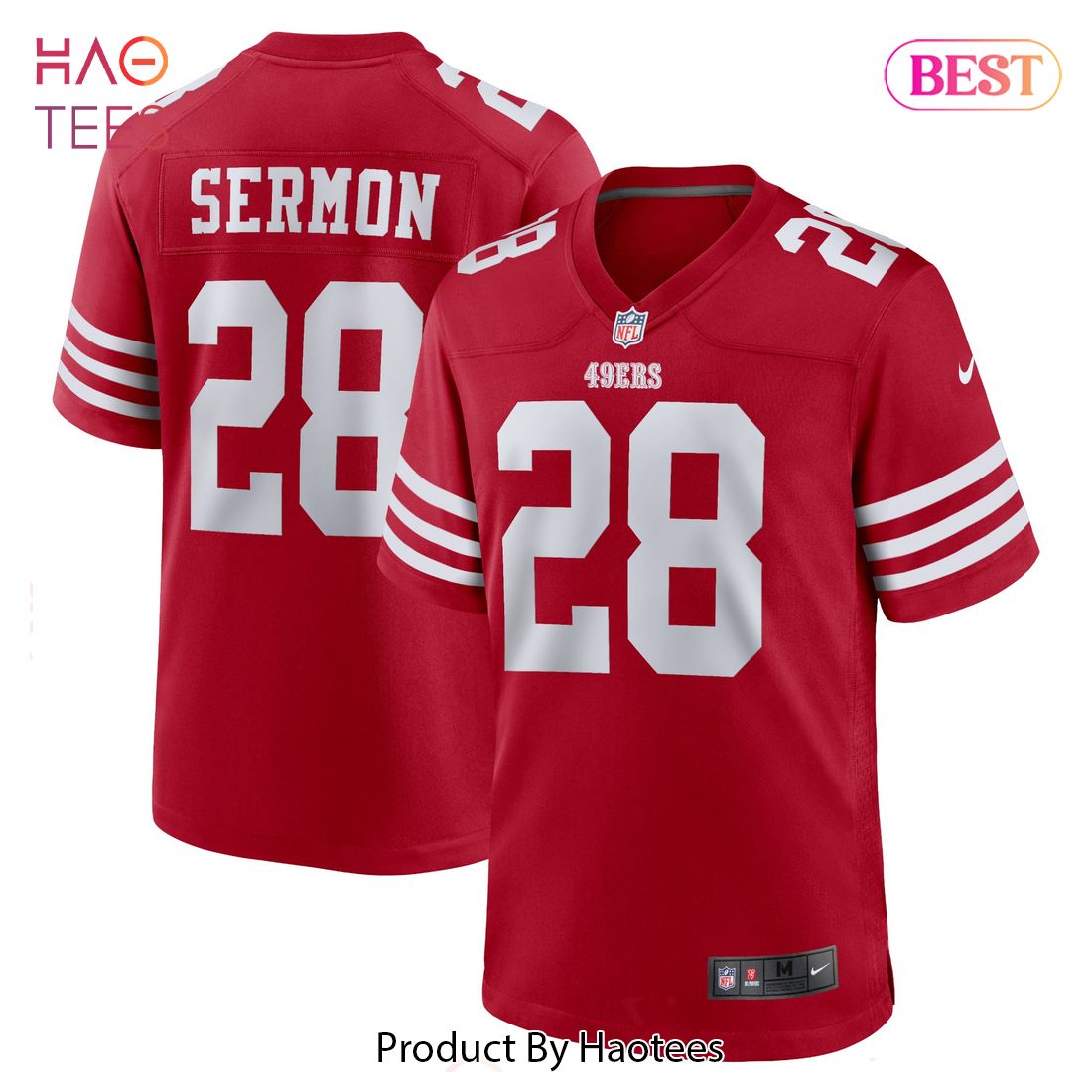 Trey Sermon San Francisco 49ers Nike Player Game Jersey Scarlet Luxury Store