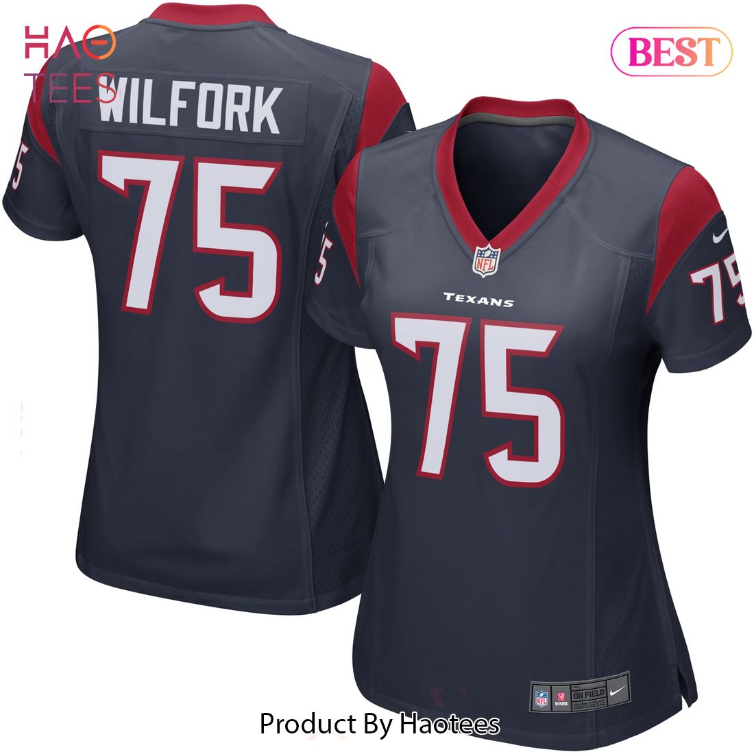 Men's Nike Vince Wilfork Navy Blue Houston Texans Game Jersey