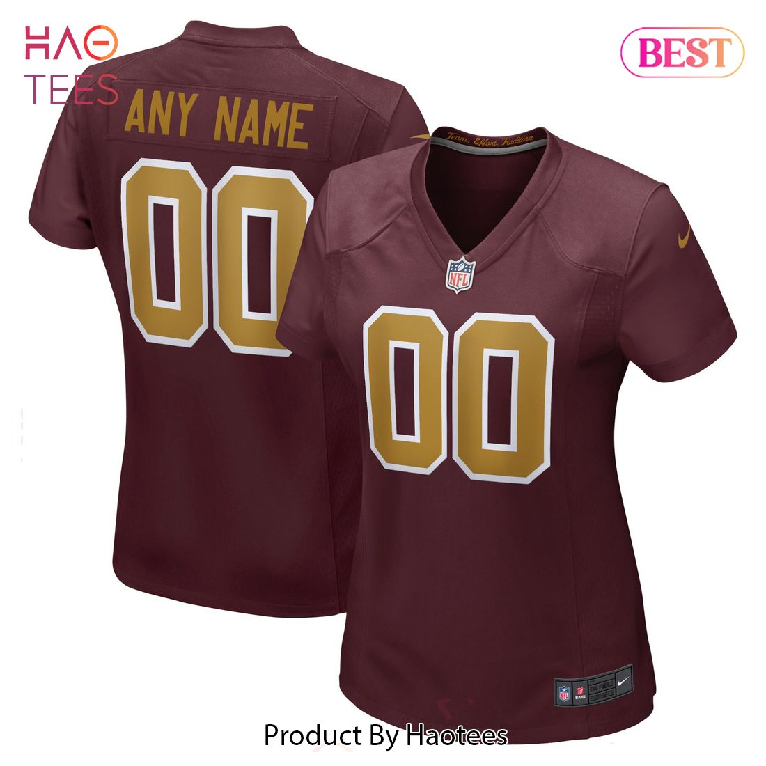 Washington Football Team Nike Women’s Alternate Custom Jersey Burgundy Luxury Store