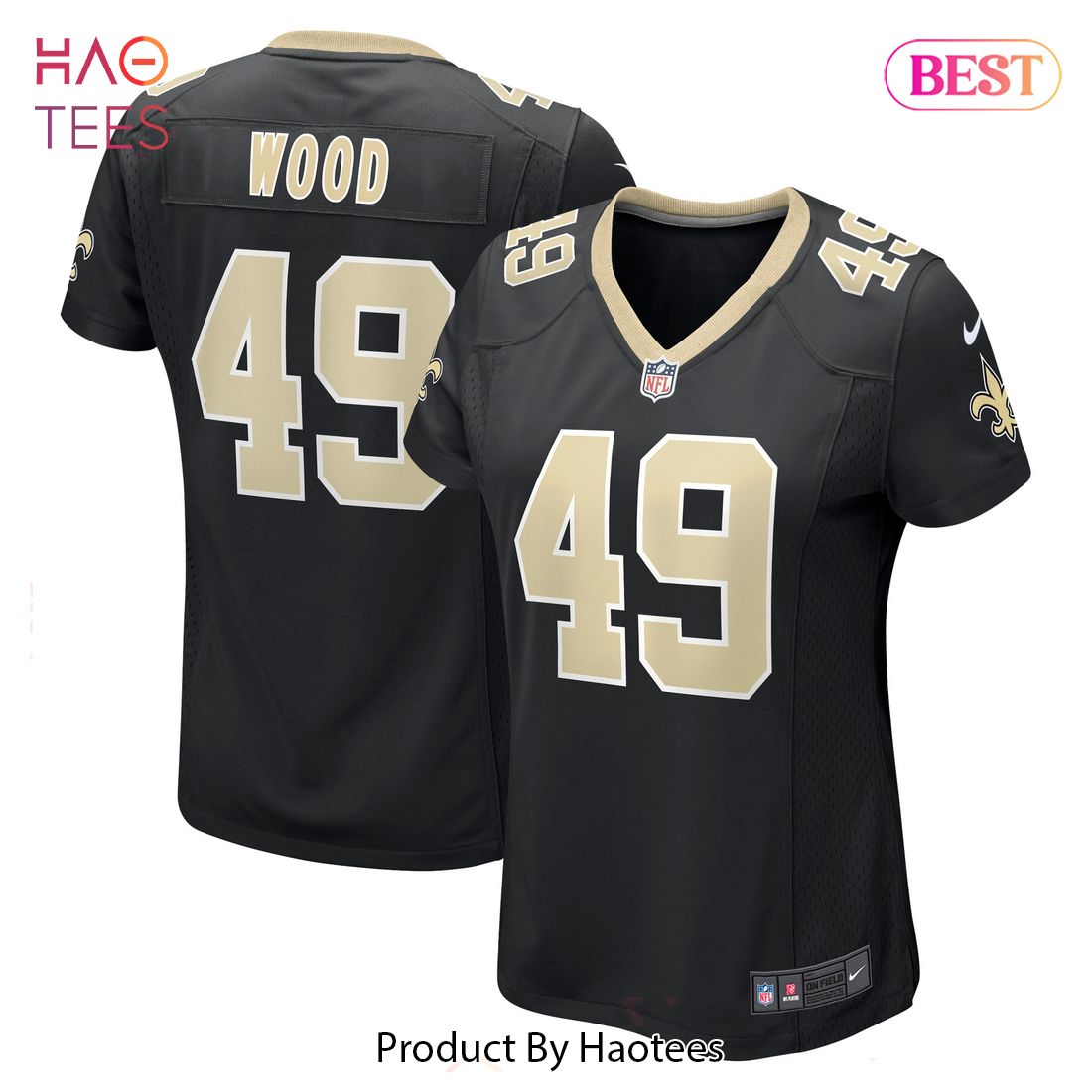 Zach Wood New Orleans Saints Nike Women’s Game Jersey Black Luxury Store