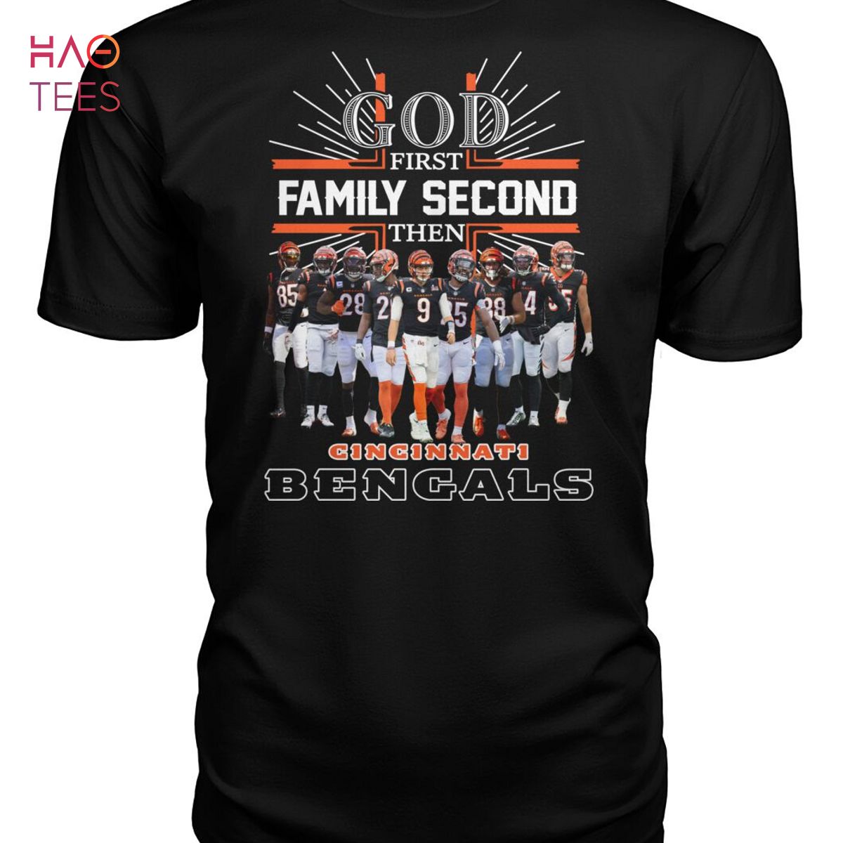 Cincinnati Bengals NFL Personalized God First Family Second Baseball Jersey  - Growkoc