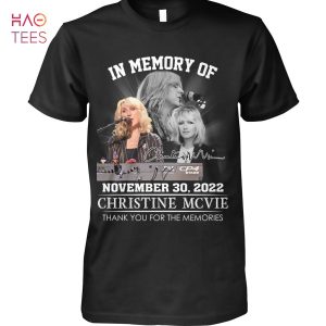 In Memory Of November 30 2022 Christine Mcvie Thank You For The Memories Shirt