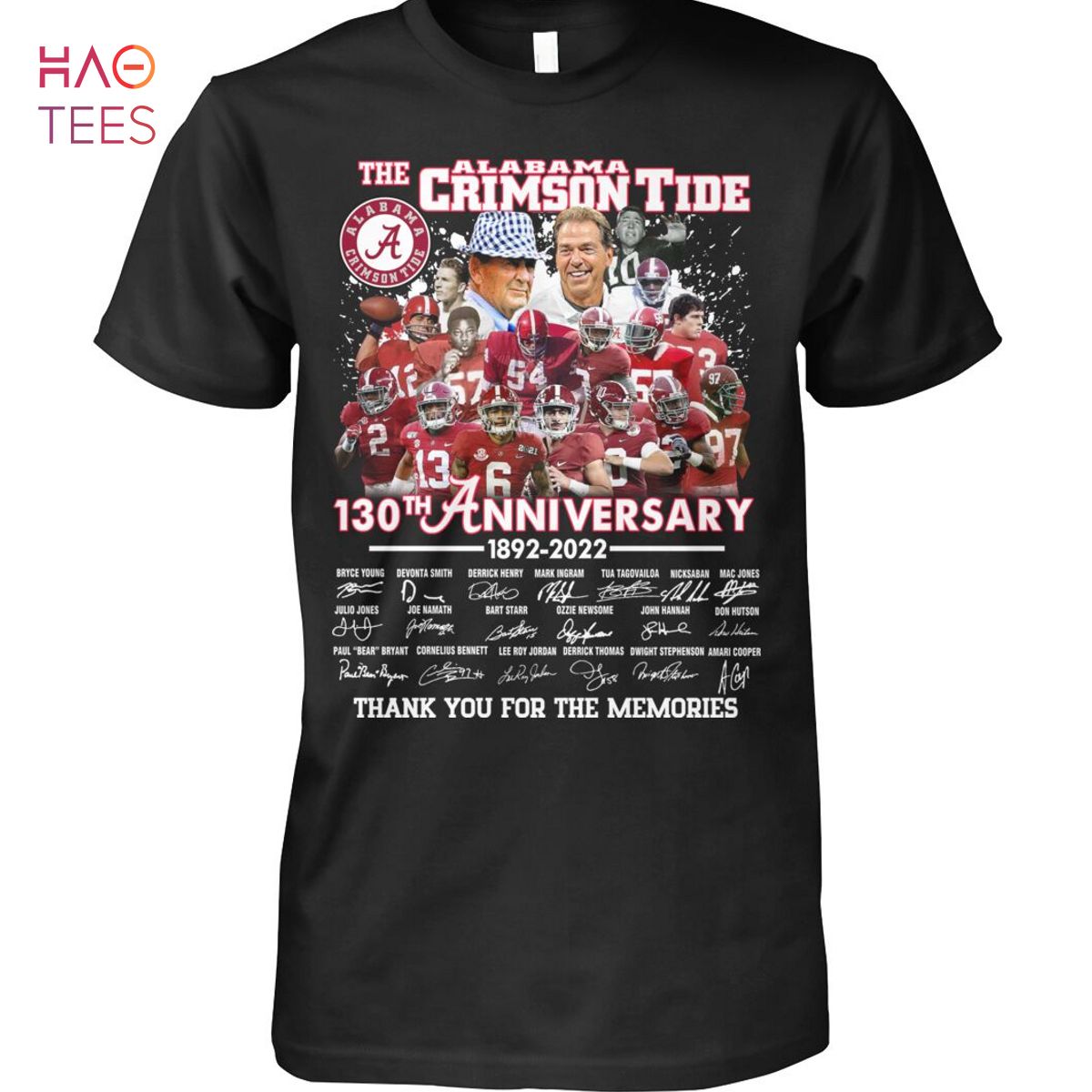 The Alabama Crimson Tide 130 Anniversary 1892 2022 T Shirt