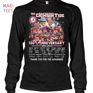 The Alabama Crimson Tide 130 Anniversary 1892 2022 T Shirt
