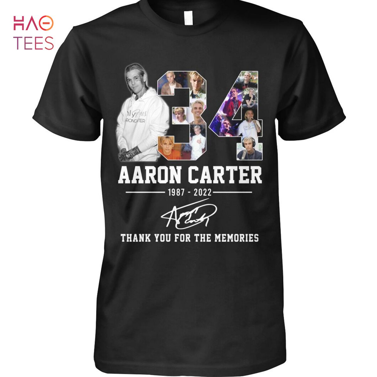 Aaron Carter 1987 2022 Thank You For The Memories T Shirt