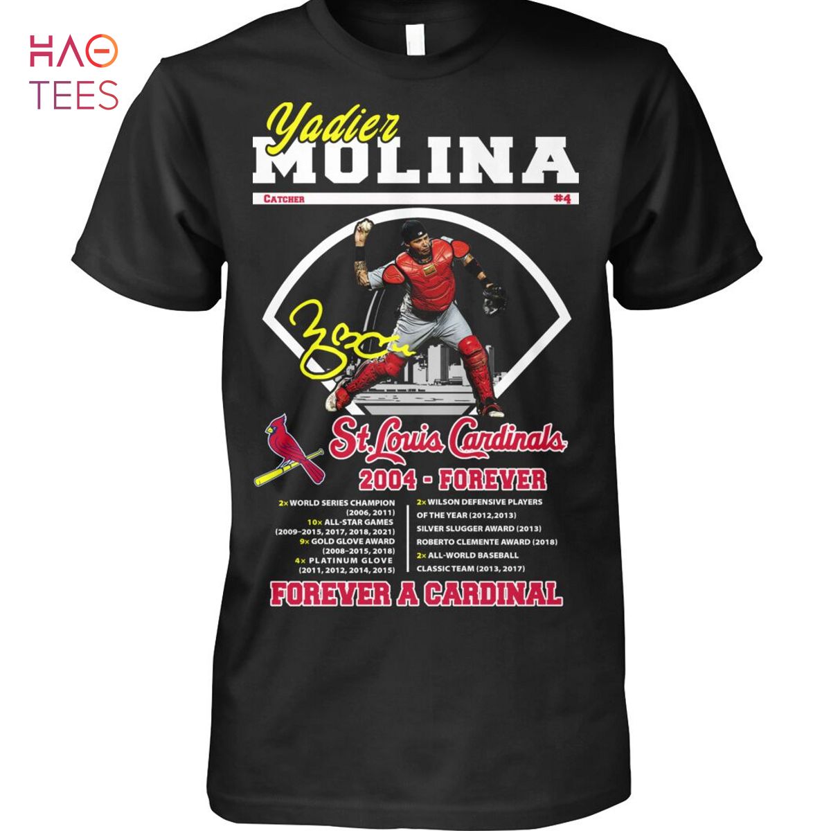 Yadier Molina Black & Gold St. Louis Cardinals Baseball Jersey