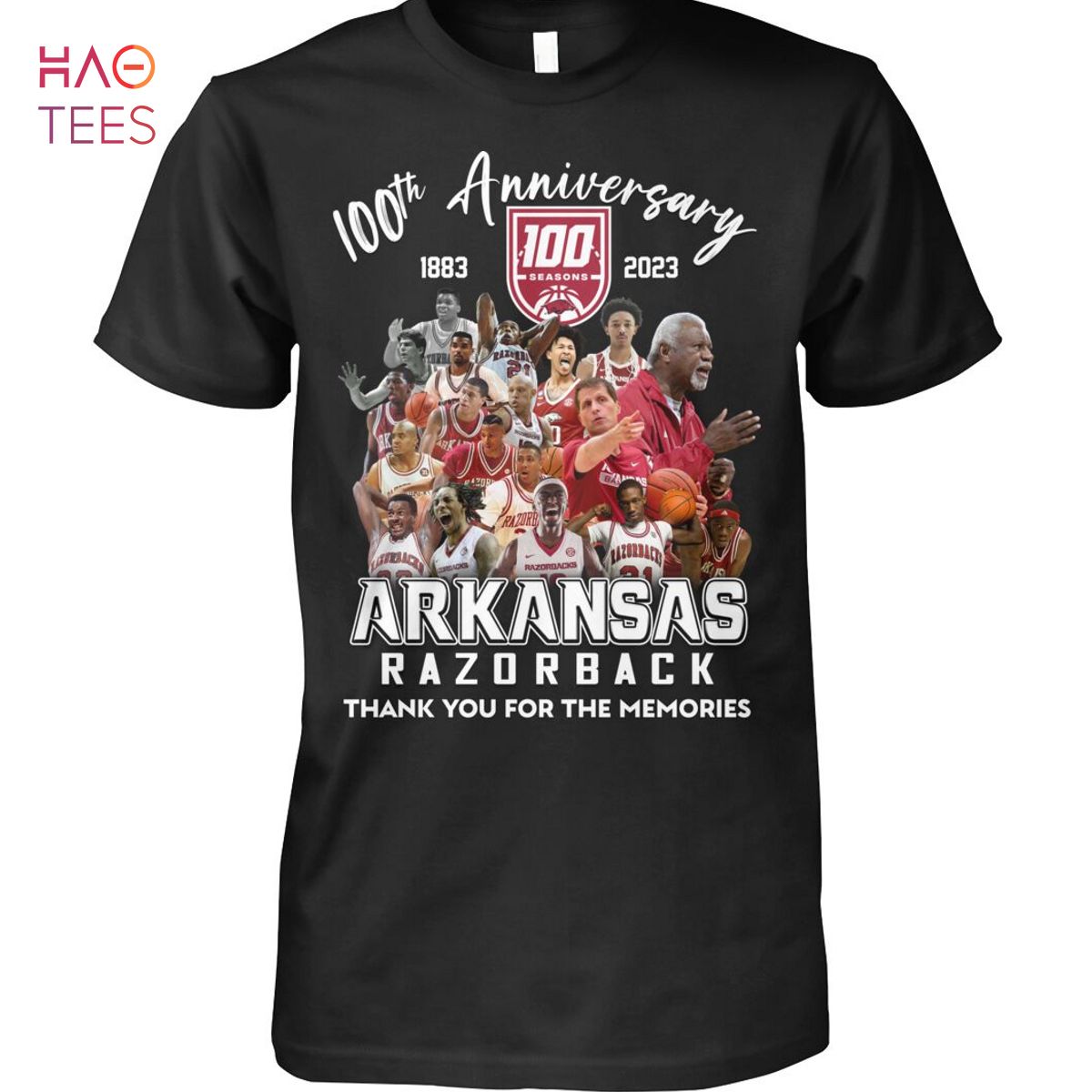 100 Anniversary 1883 2023 Arkansas Razorback Thank You For The Memories T Shirt