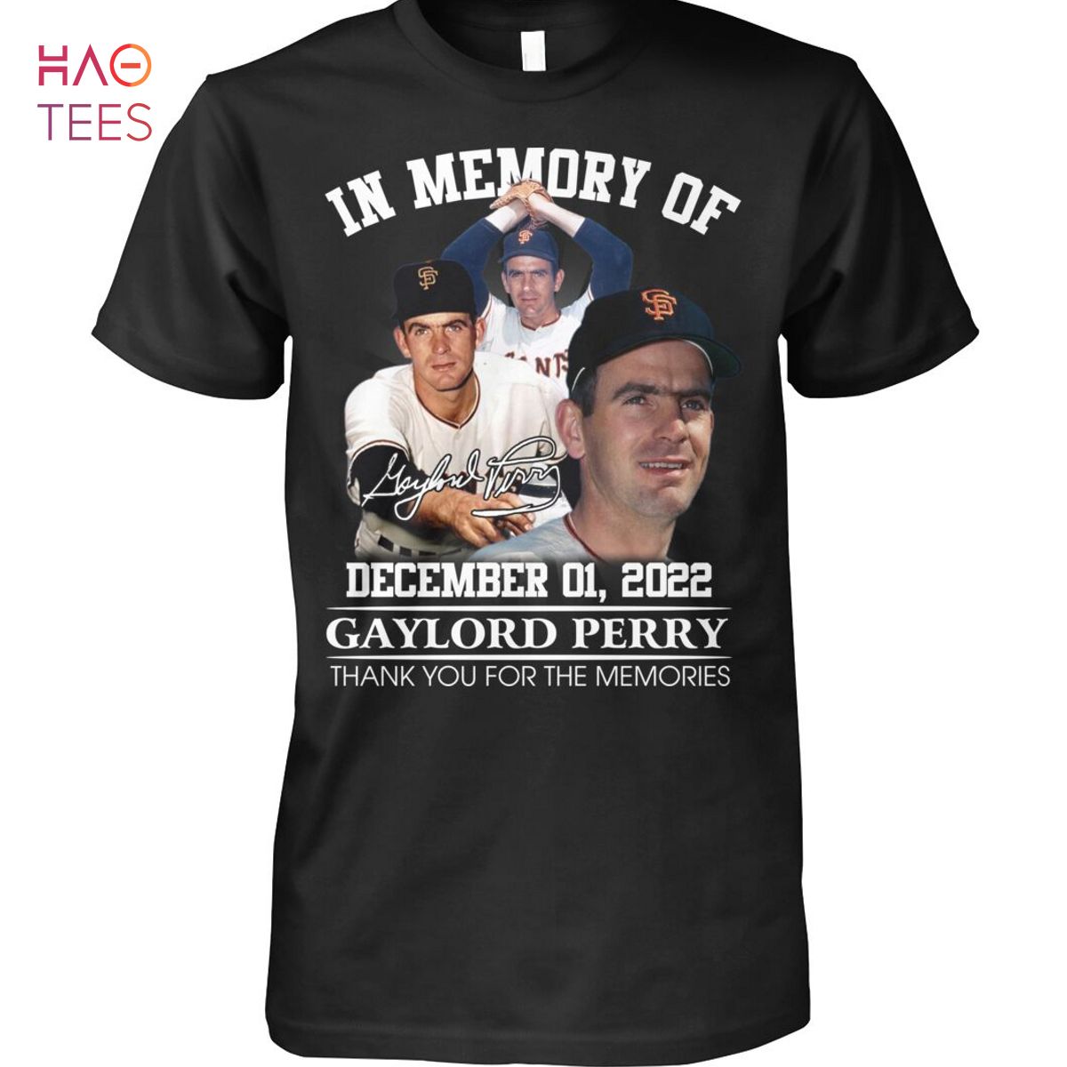 In Memory Of December 01 2022 Gaylord Perry Thank You For The Memories T Shirt