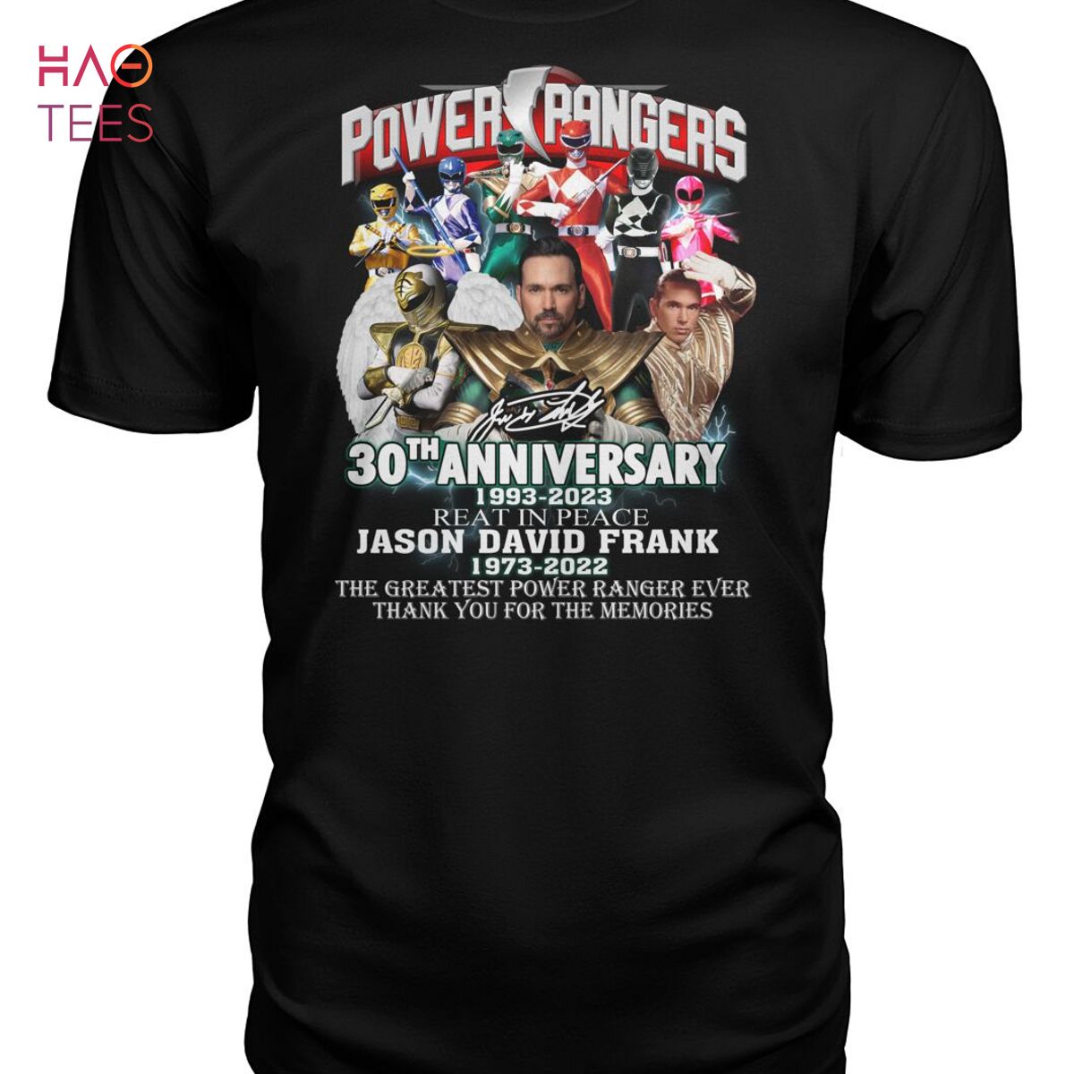 Power Rangers 20 Anniversary 1993 2023 Jason David Frank 1993 2022 T Shirt