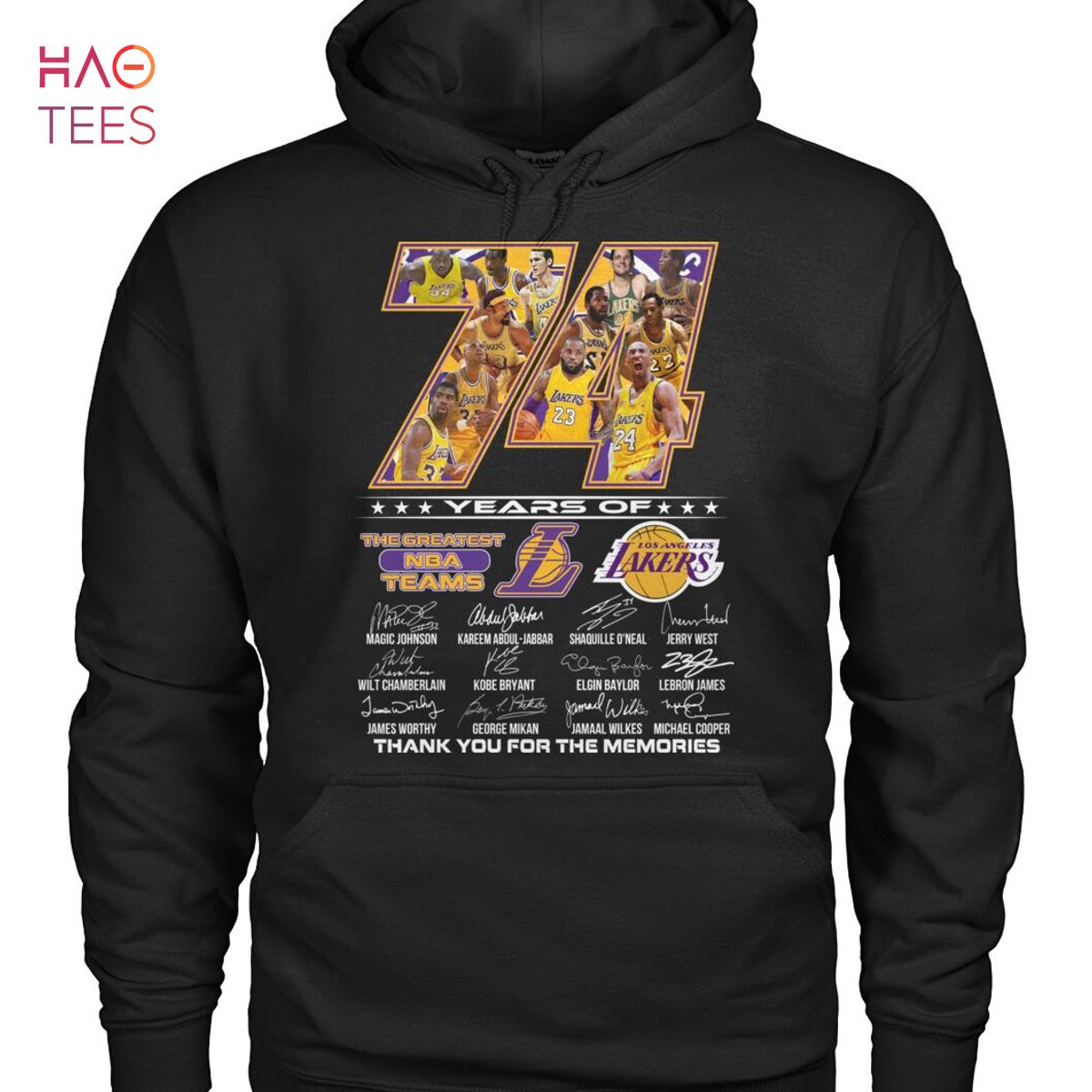 74 Years Of The Greatesr NBA Teams Thank You For The Memories T Shirt