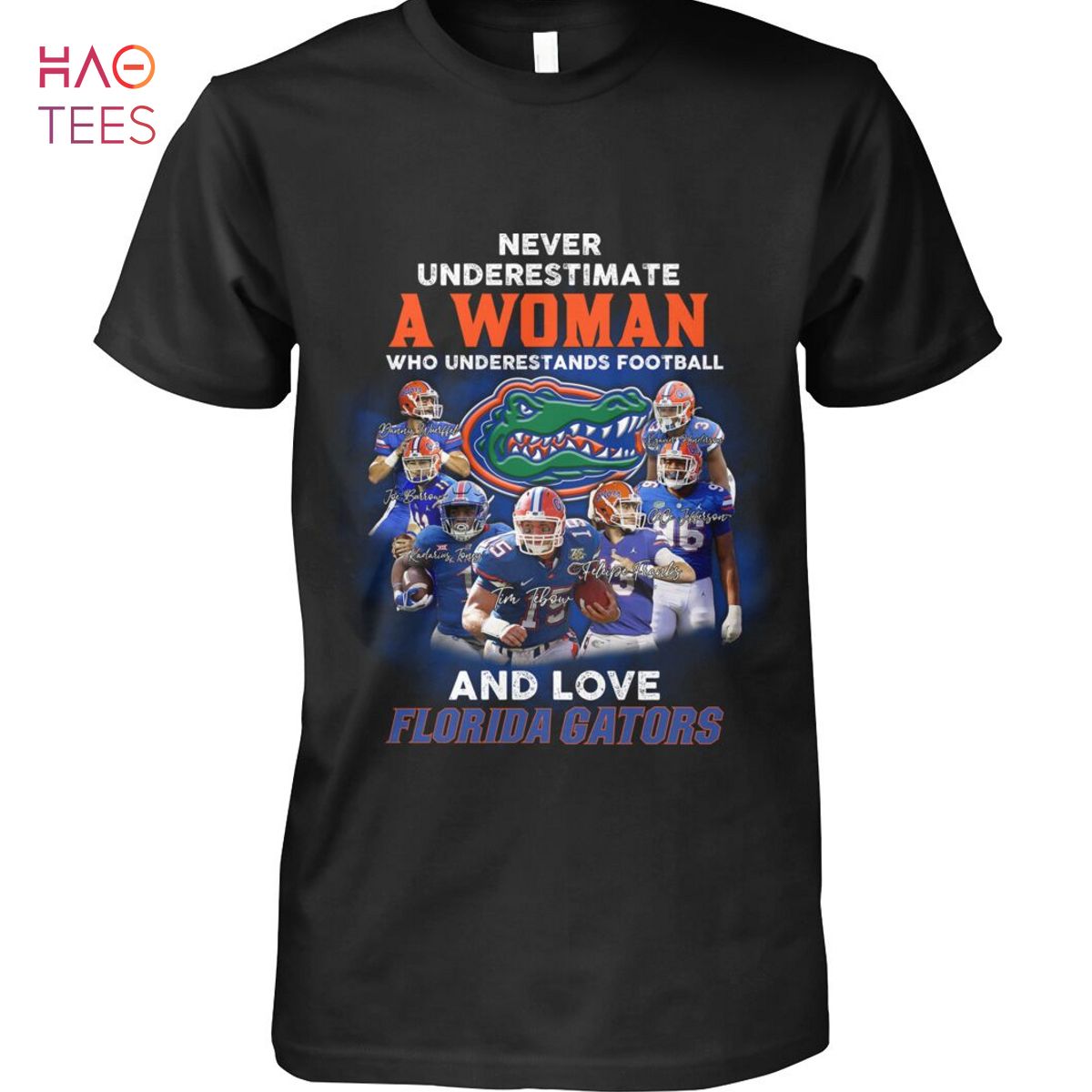 Never Underestimate A Woman Who Underestands Football And Love Florida Fators T Shirt