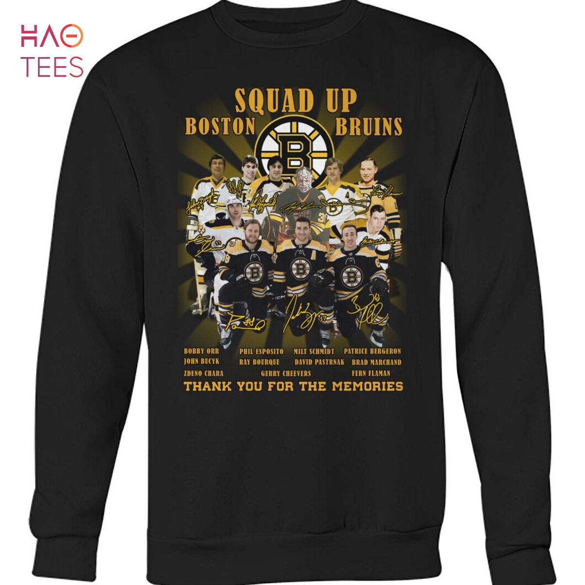 Squad Up Boston Bruins Thank You For Thr Memories T Shirt Unisex T Shirt