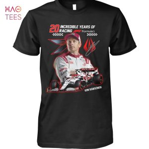 20 Incredible Years Of Racing Formula 1 Kimi Raikkonen T Shirt