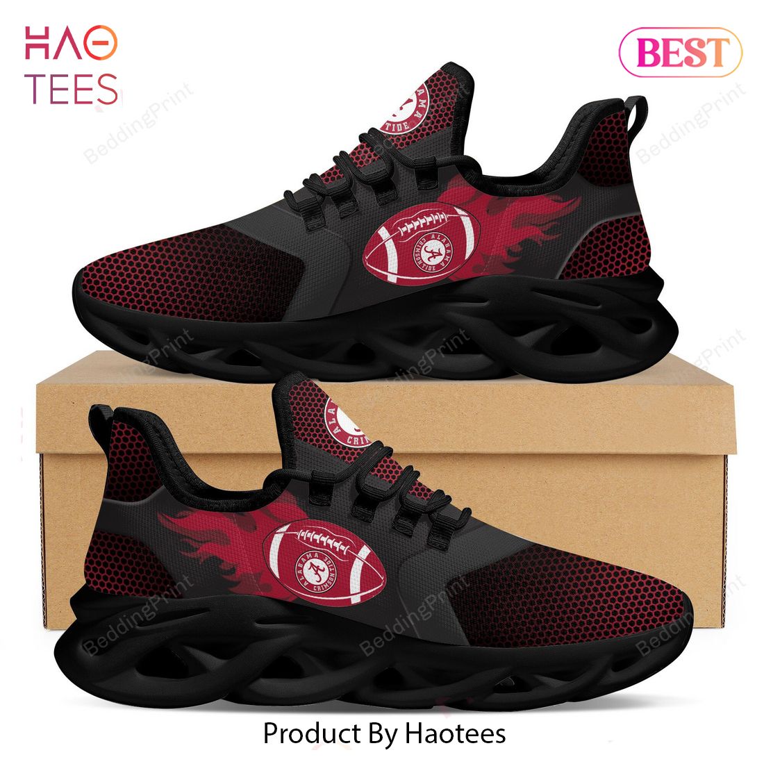 Alabama Crimson Tide Fire Ball NCAA Red Color Max Soul Shoes Alabama Crimson Tide Fire Ball NCAA Red Color Max Soul Shoes