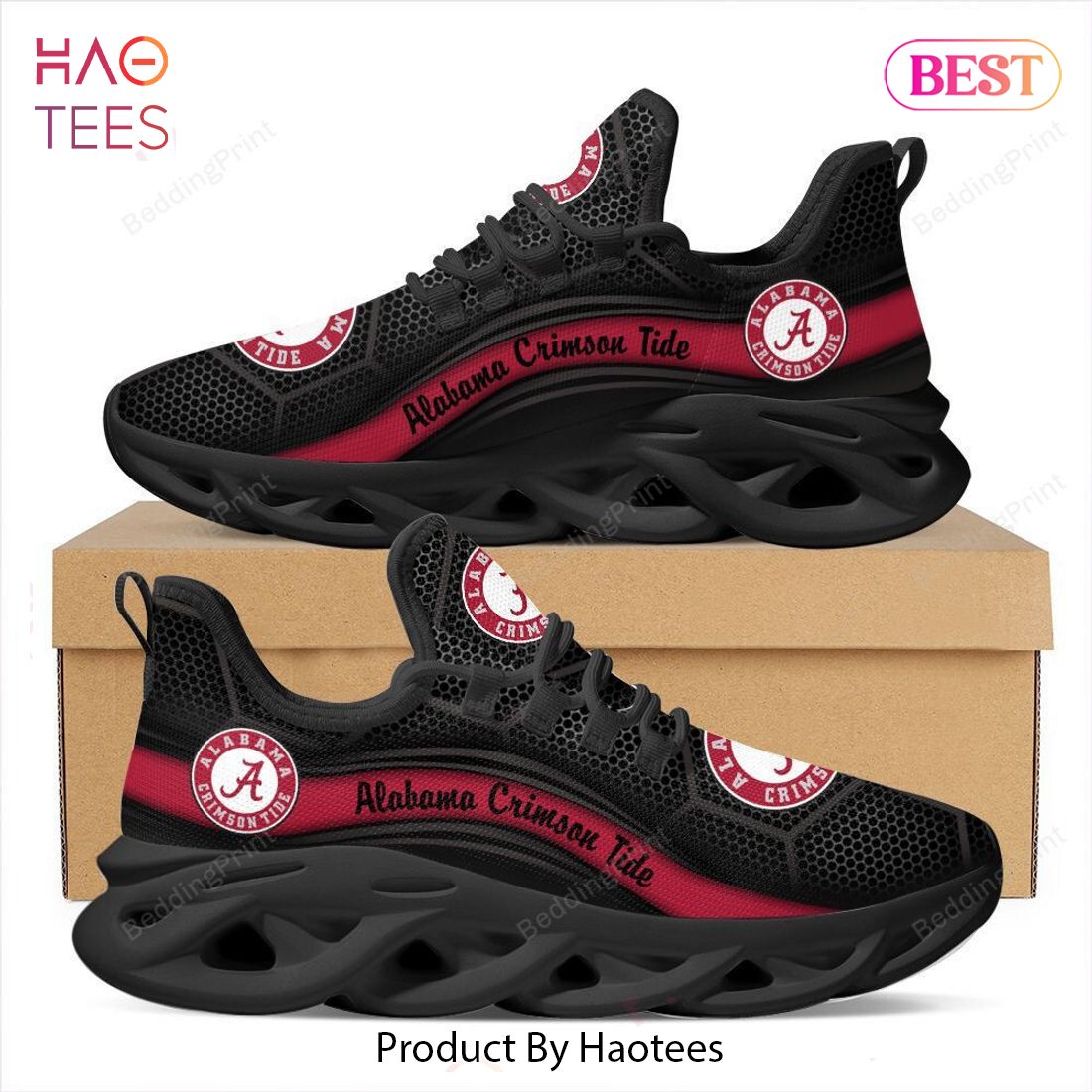 Alabama Crimson Tide NCAA Black Red Max Soul Shoes Alabama Crimson Tide NCAA Black Red Max Soul Shoes