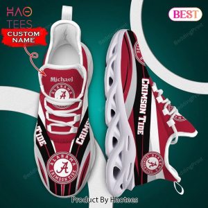 Alabama Crimson Tide NCAA Custom Name Red Color  Max Soul Shoes