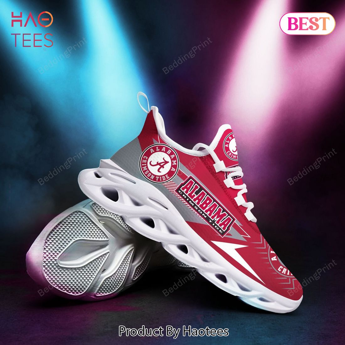 Alabama Crimson Tide NCAA Grey Mix White Max Soul Shoes Alabama Crimson Tide NCAA Grey Mix White Max Soul Shoes