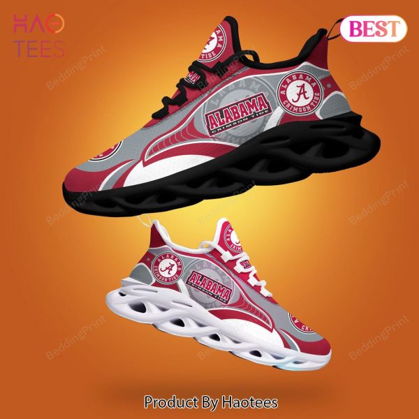 Alabama Crimson Tide NCAA White Black Red Max Soul Shoes