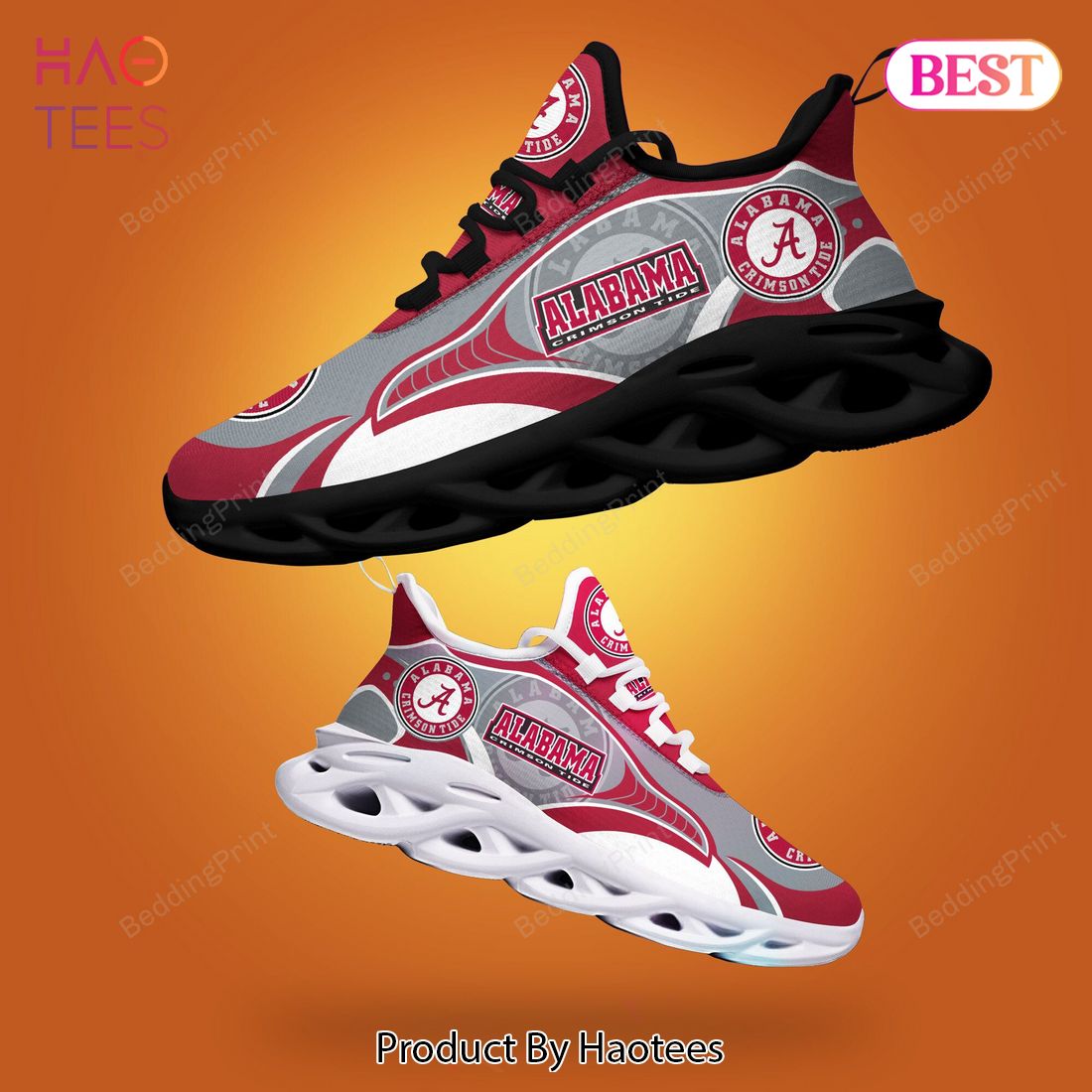 Alabama Crimson Tide NCAA White Black Red Max Soul Shoes Alabama Crimson Tide NCAA White Black Red Max Soul Shoes