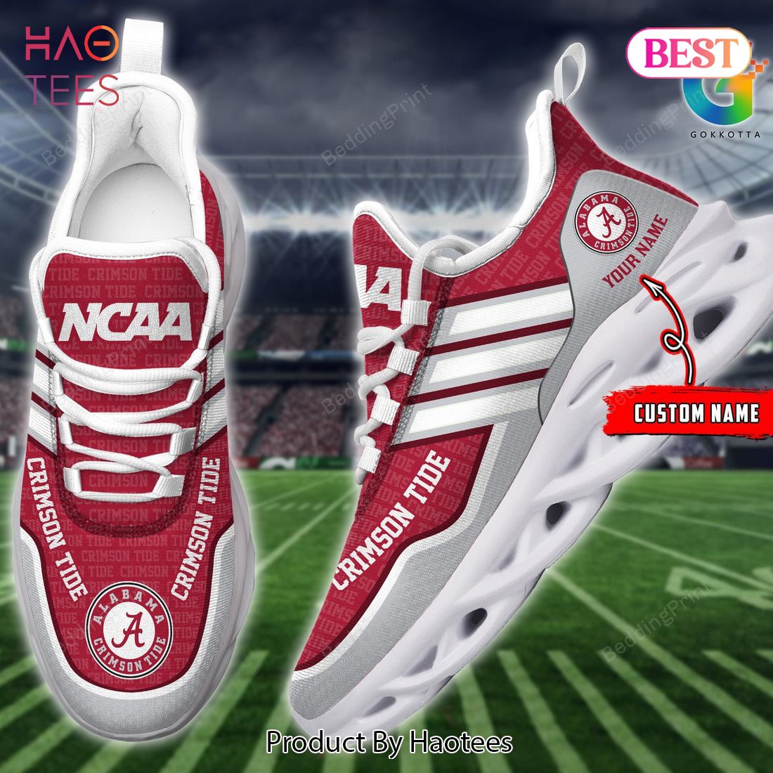 Alabama Crimson Tide Personalized Red Mix Grey Max Soul Shoes Alabama Crimson Tide Personalized Red Mix Grey Max Soul Shoes