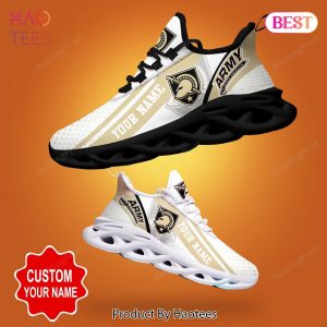 Army Black Knights NCAA Personalized White Mix Gold Max Soul Shoes