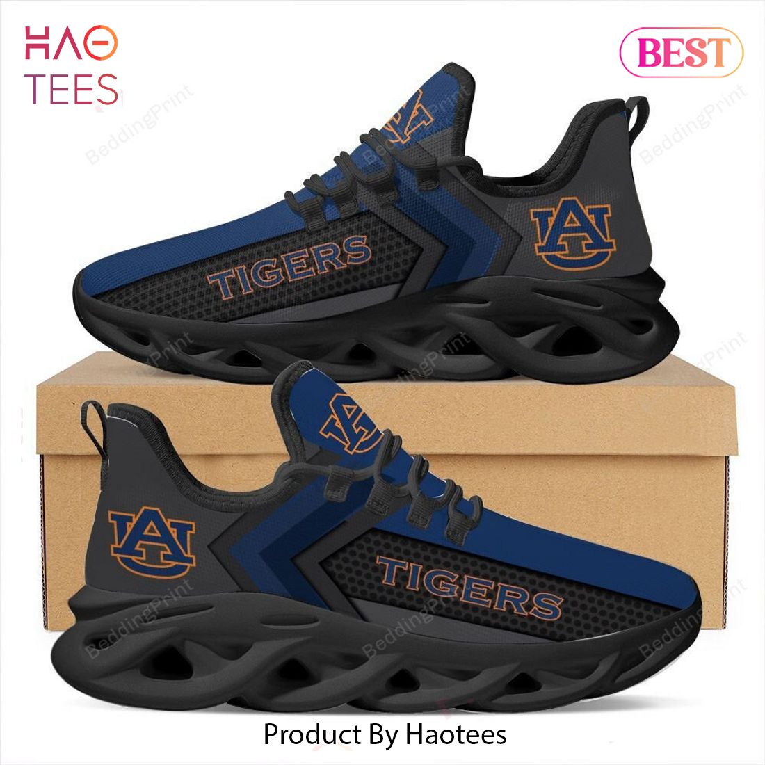 Auburn Tigers NCAA Black Blue Color Max Soul Shoes Auburn Tigers NCAA Black Blue Color Max Soul Shoes