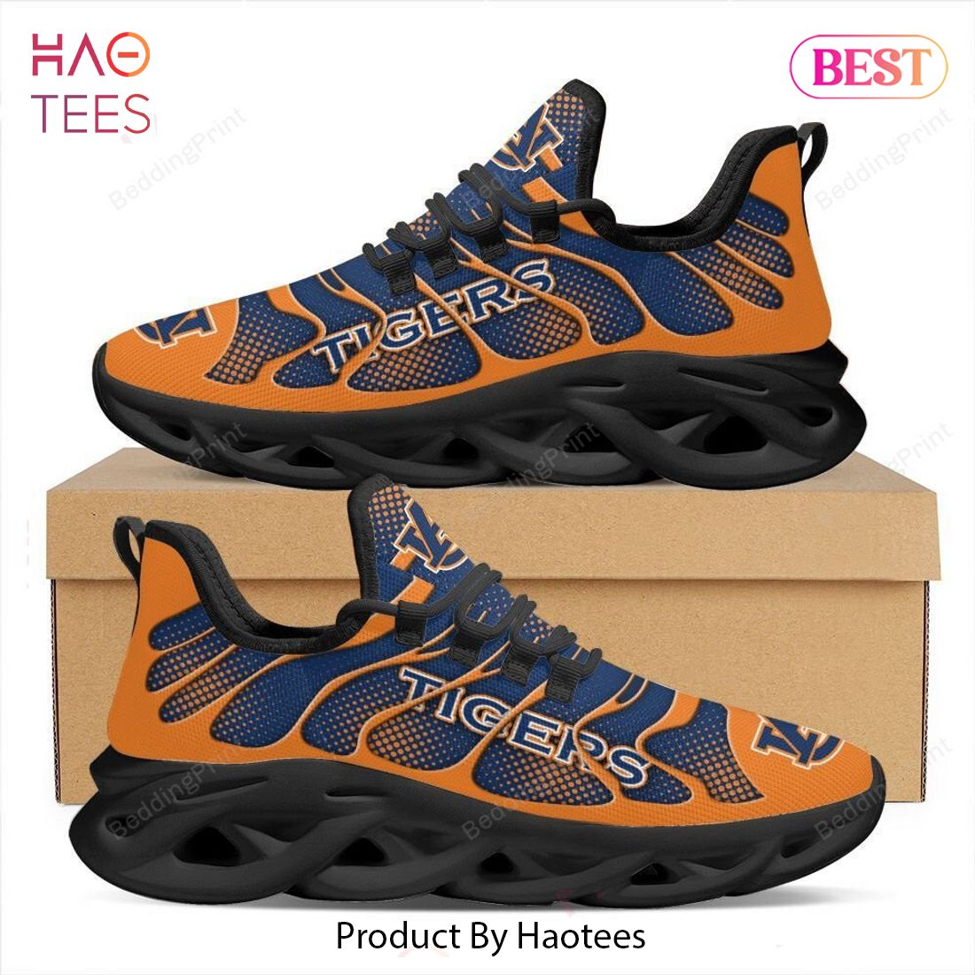 Auburn Tigers NCAA Blue Mix Orange Max Soul Shoes Auburn Tigers NCAA Blue Mix Orange Max Soul Shoes