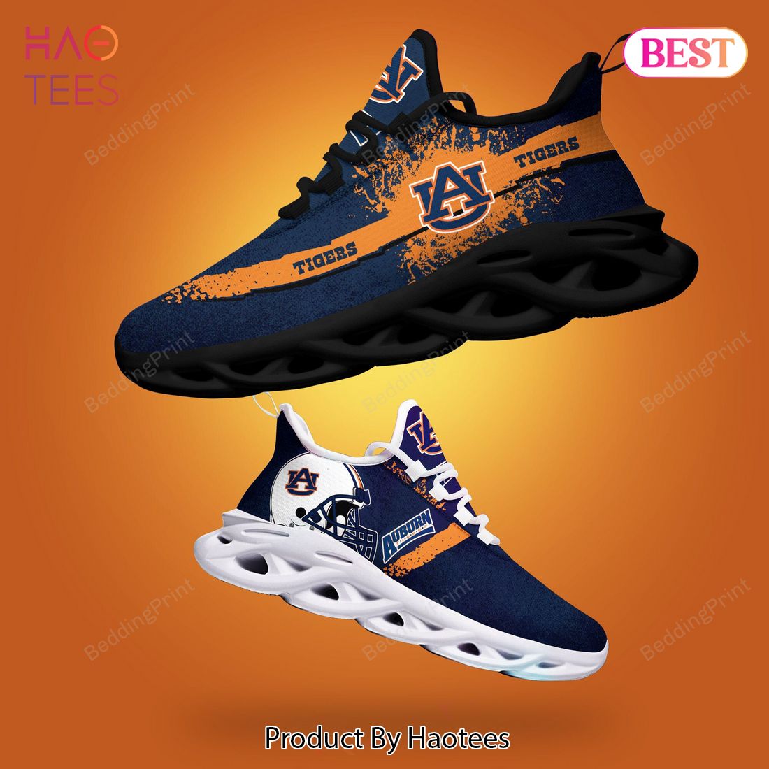 Auburn Tigers NCAA Orange Mix Blue Color Max Soul Shoes Auburn Tigers NCAA Orange Mix Blue Color Max Soul Shoes