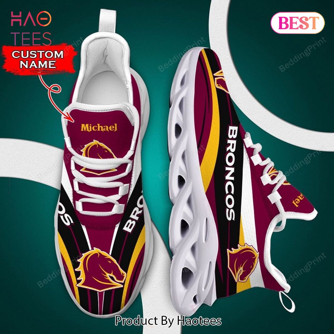 Personalized Mens Womens NRL Brisbane Broncos High Top Sneaker For Fan  Limited Edition - Torunstyle